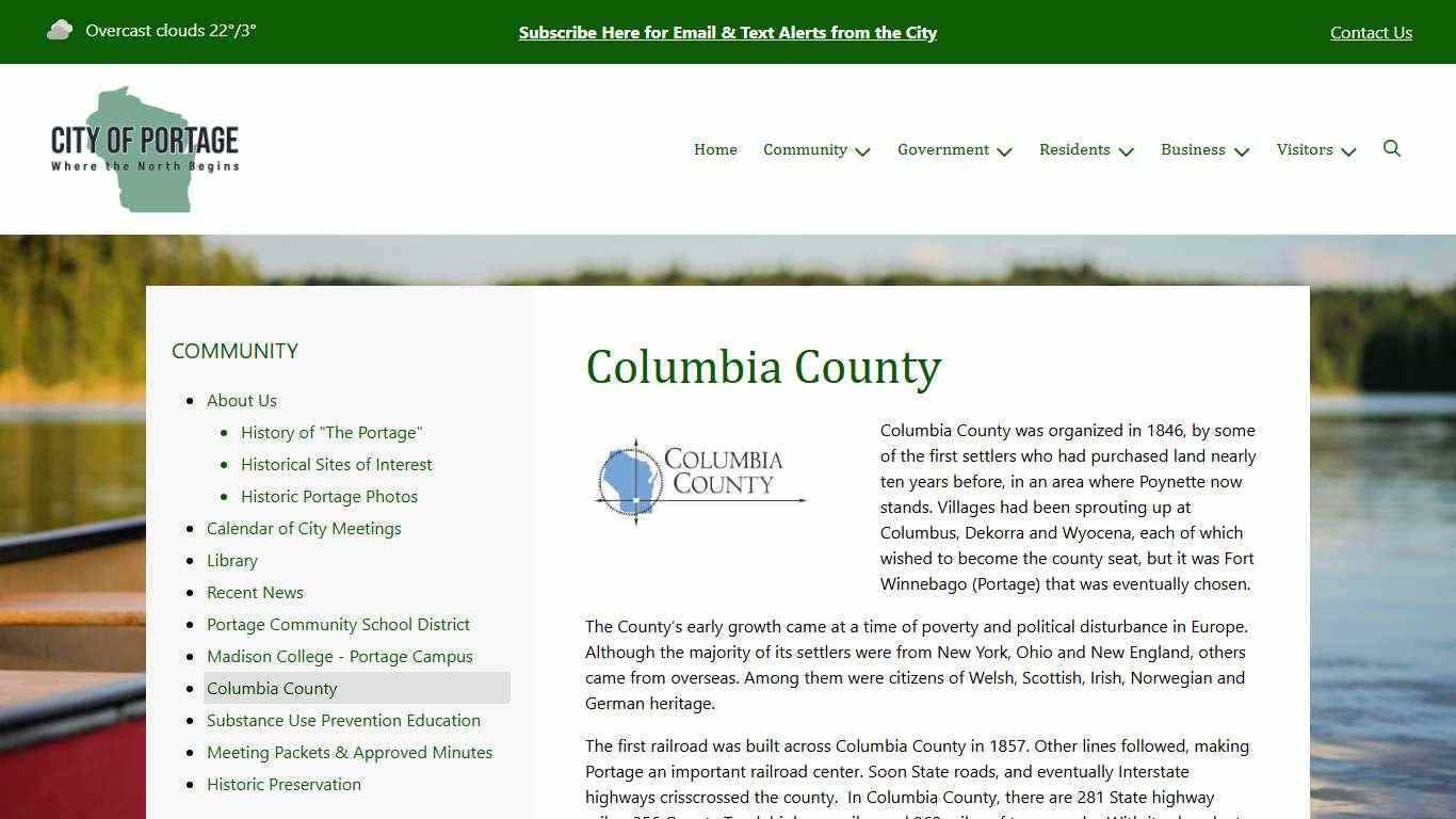 Columbia County | City of Portage Wisconsin